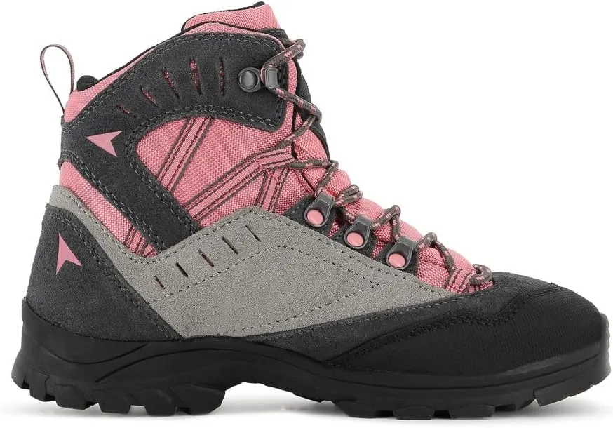 Alpina Kids Waterproof Hiking Boots - Durable Full Leather Lightweight Breathable Slip Resistant