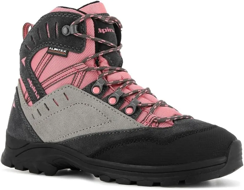 Alpina Kids Waterproof Hiking Boots - Durable Full Leather Lightweight Breathable Slip Resistant