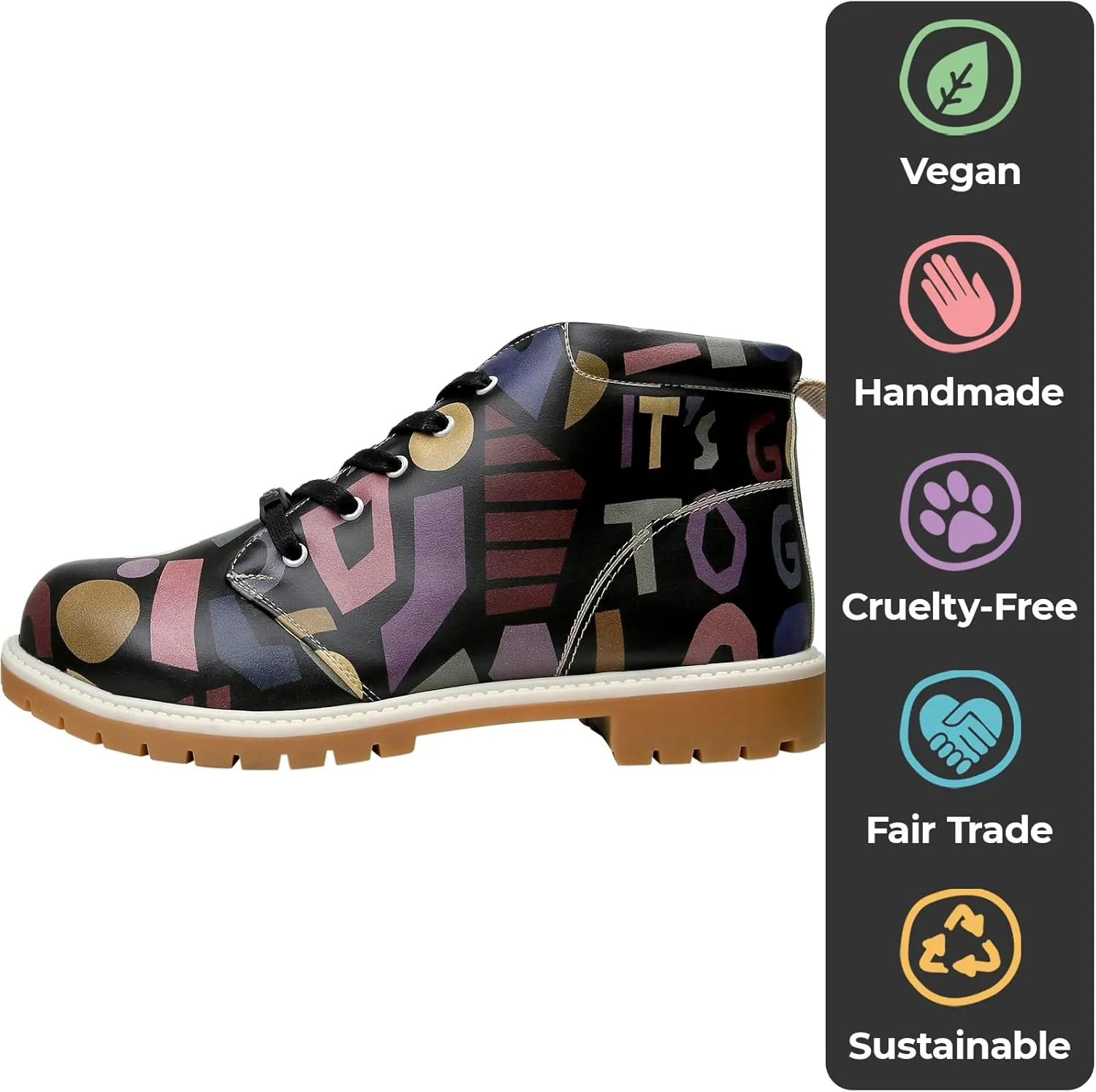 Ankle Boots for Men - Vegan Leather and Unique Design Casual Boots for Men