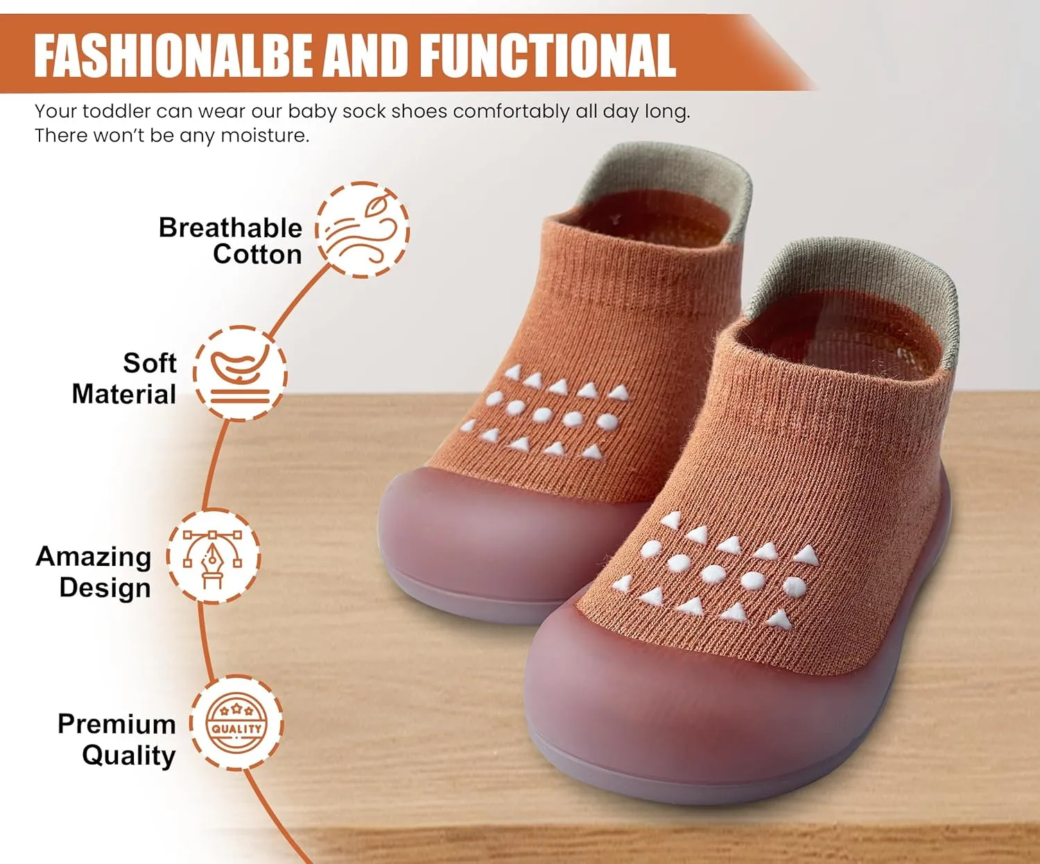 Baby Sock Shoes Boys Girls First Walking Shoes Non-Slip Slippers Soft Sole Sneakers Toddler Infant Babygirl