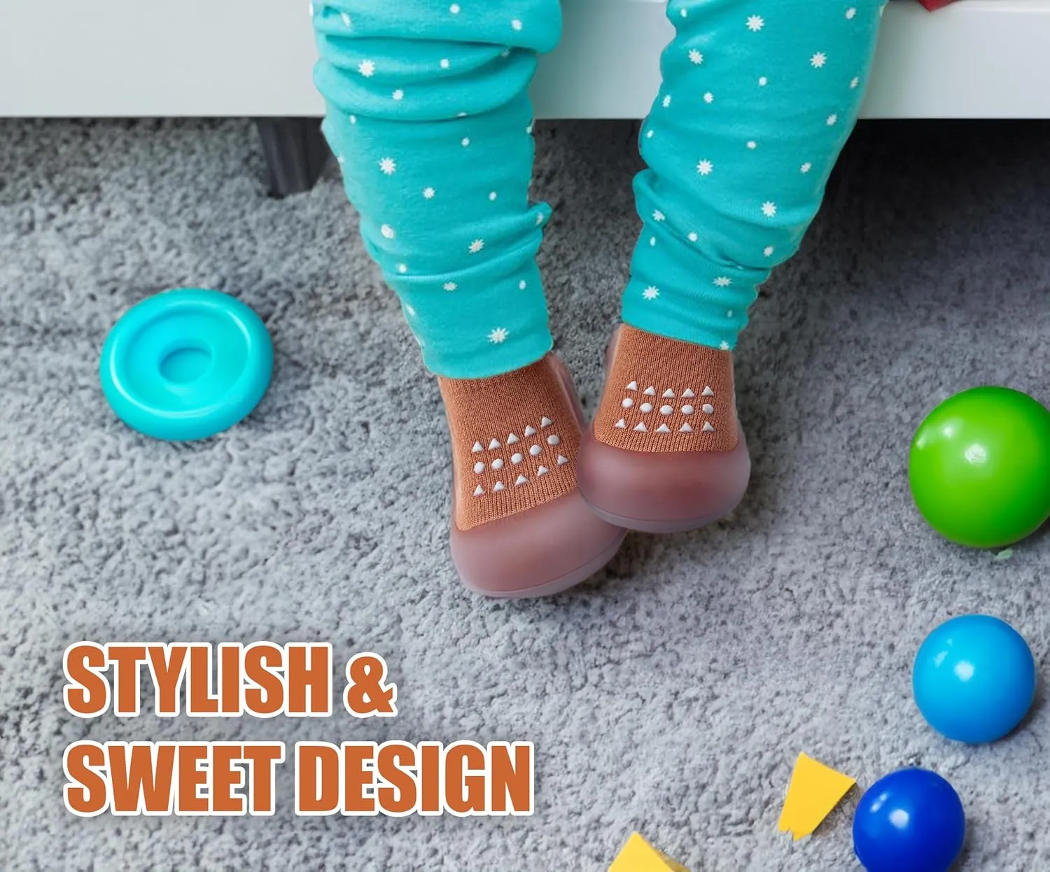 Baby Sock Shoes Boys Girls First Walking Shoes Non-Slip Slippers Soft Sole Sneakers Toddler Infant Babygirl