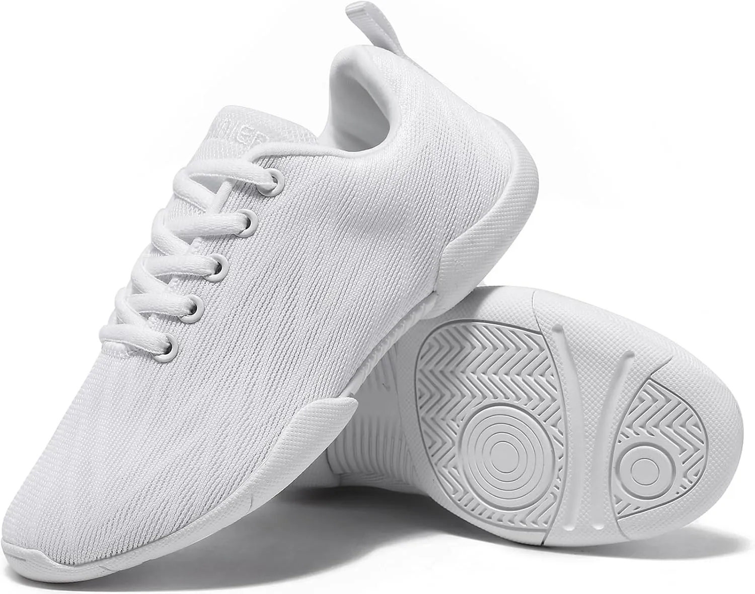 BAXINIER Girls Cheer Shoes White Cheerleading Dance Shoes Lightweight Youth Competition Sneakers Athletic Training Tennis Walking Shoes