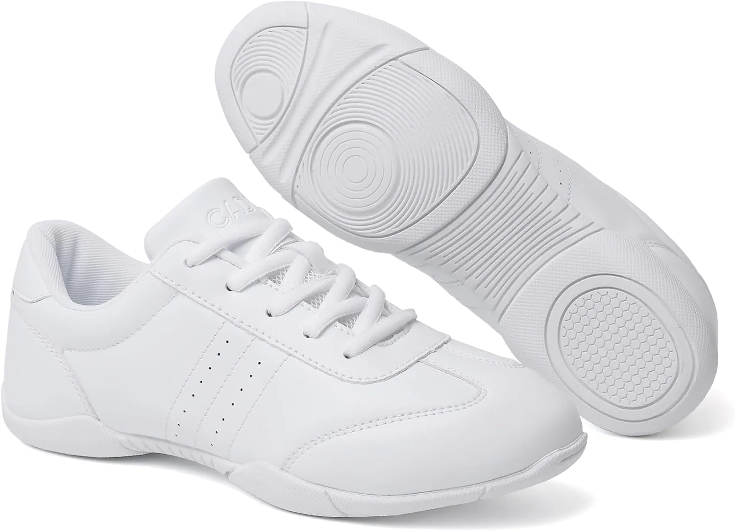 CADIDL Cheer Shoes for Women White Cheerleading Athletic Dance Shoes Girls Flats Tennis Walking Sneakers