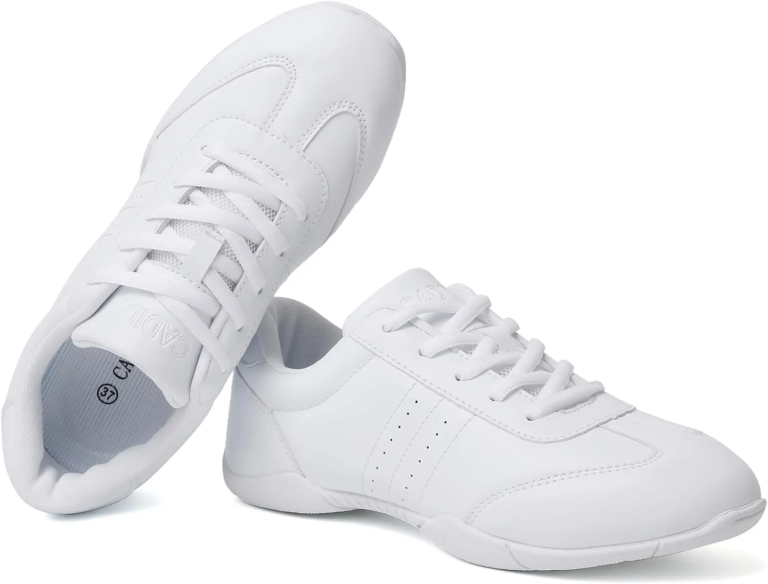 CADIDL Cheer Shoes for Women White Cheerleading Athletic Dance Shoes Girls Flats Tennis Walking Sneakers