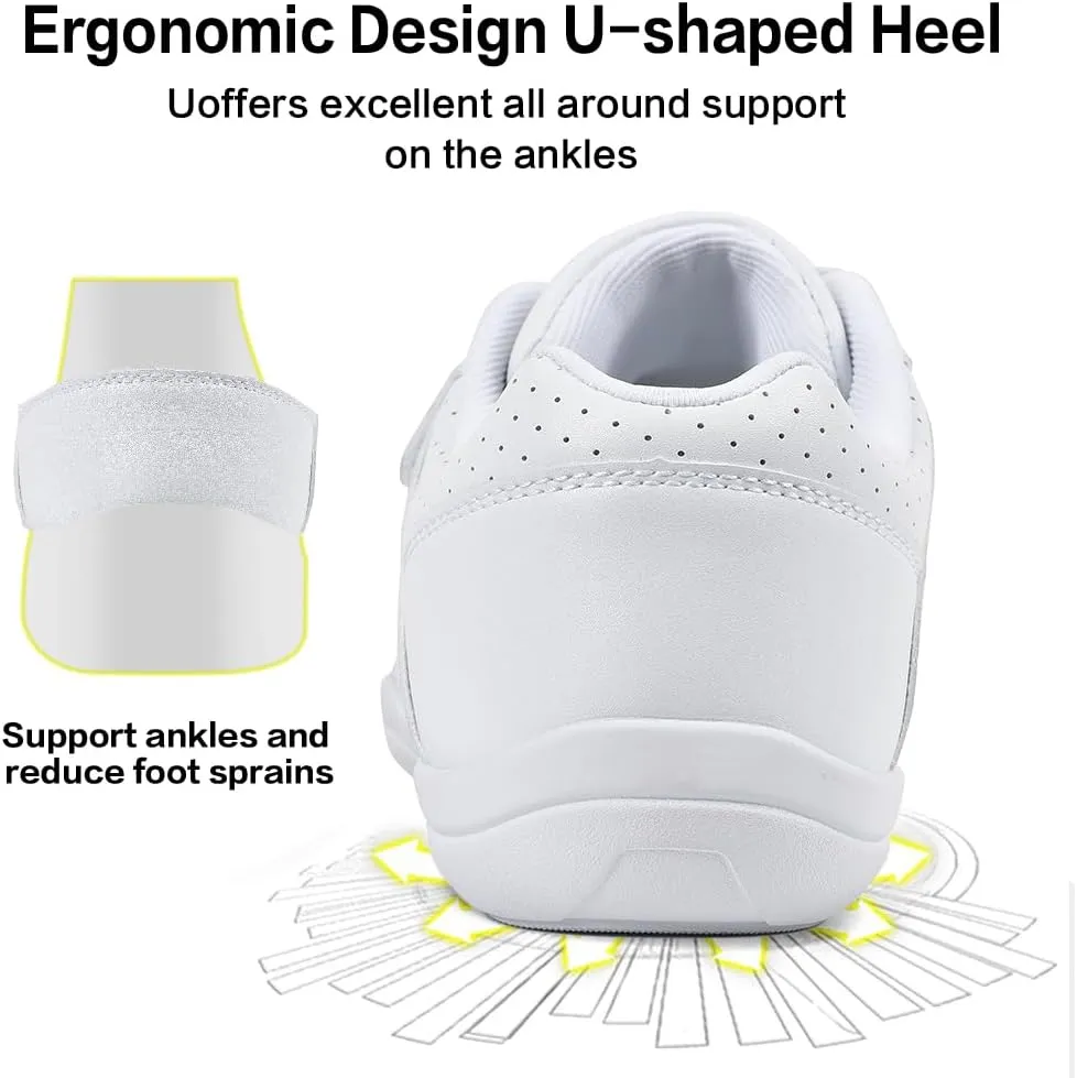 CADIDL Cheer Shoes Women White Cheerleading Dance Shoes