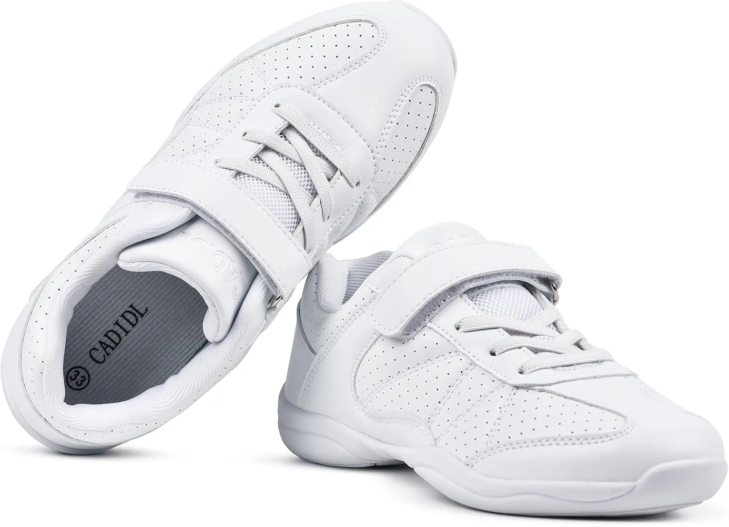 CADIDL Cheer Shoes Women White Cheerleading Dance Shoes