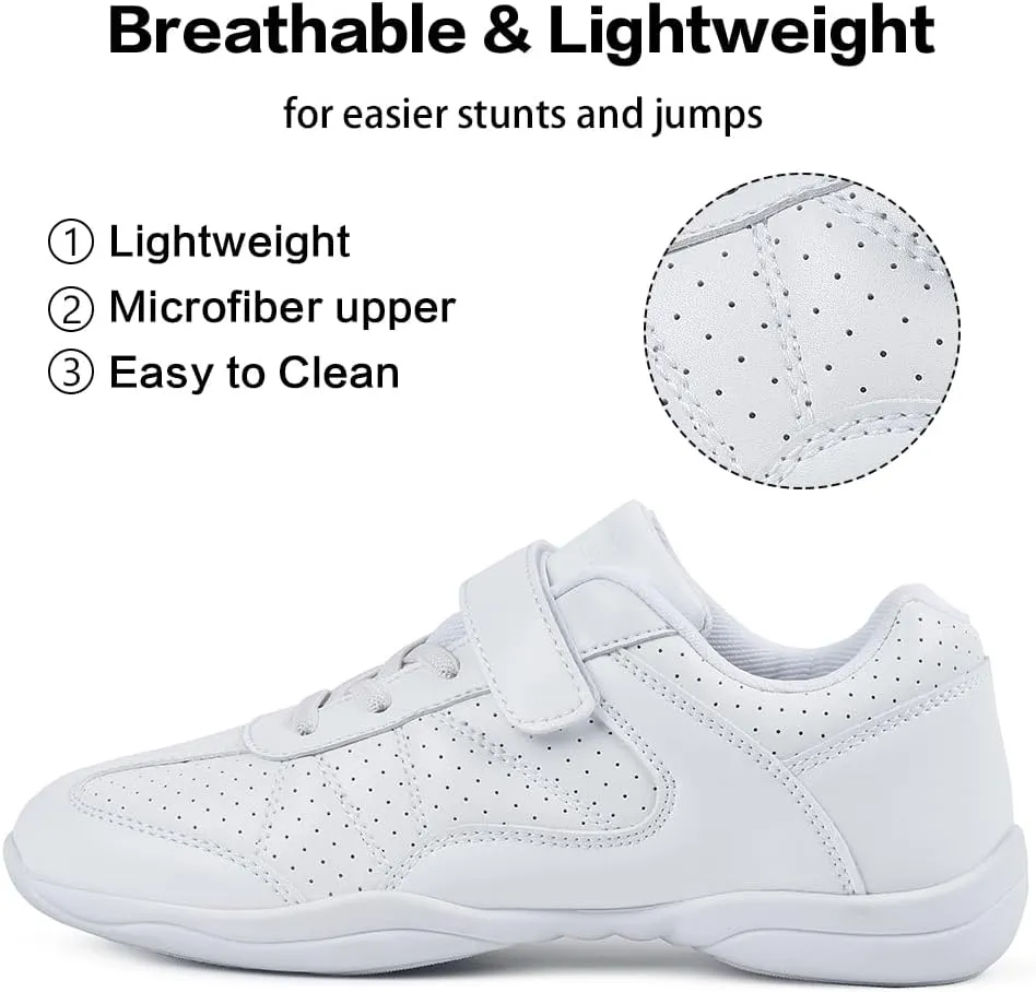 CADIDL Cheer Shoes Women White Cheerleading Dance Shoes