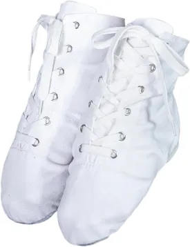 Canvas Lace-up Jazz Dance Boots Soft Soled High Top Ballet Dancing Sneakers for Adult Men Women Kid Girl Jazz
