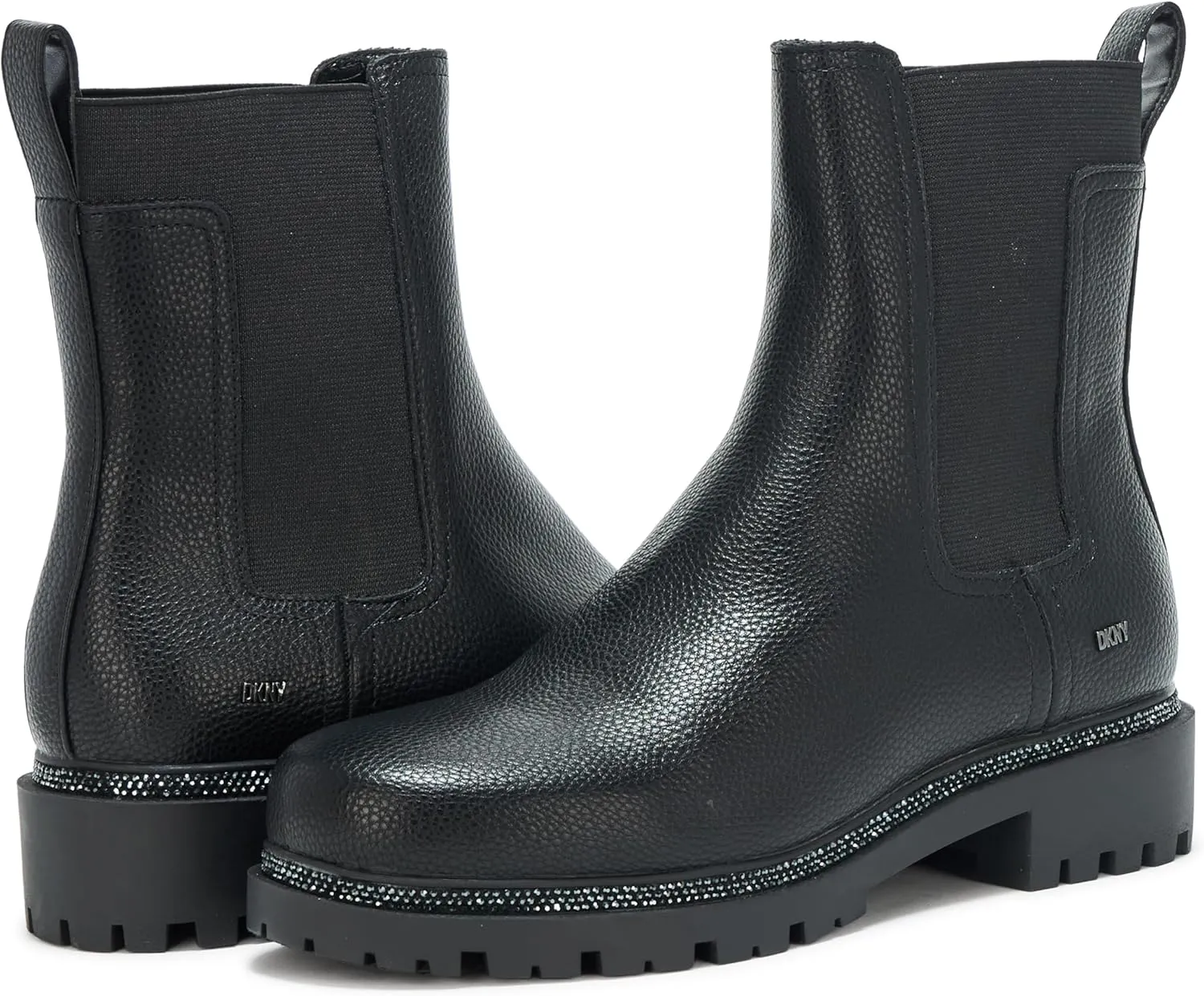 DKNY Women's Rick Slip on Chelsea Boot with Stud Details Fashion