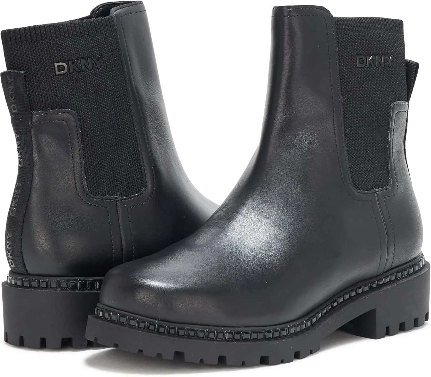 DKNY Women's Roxanne Slip on Chelsea Boot with Studs