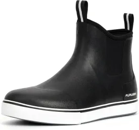 Furuian Men's Deck Boots Fishing Boots Waterproof Rain Boots Ankle Booties Slip On Neoprene Rubber Footwear Chelsea Boots Men botas para hombre for Gardening Fishing Boating Camping Sailing
