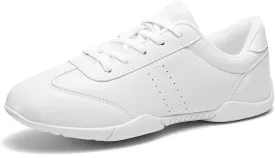 Girls Cheer Shoes White Youth Cheerleading Shoes Dance Athletic Training Breathable Dancing Lightweight Competition Comfortable Sport Sneakers