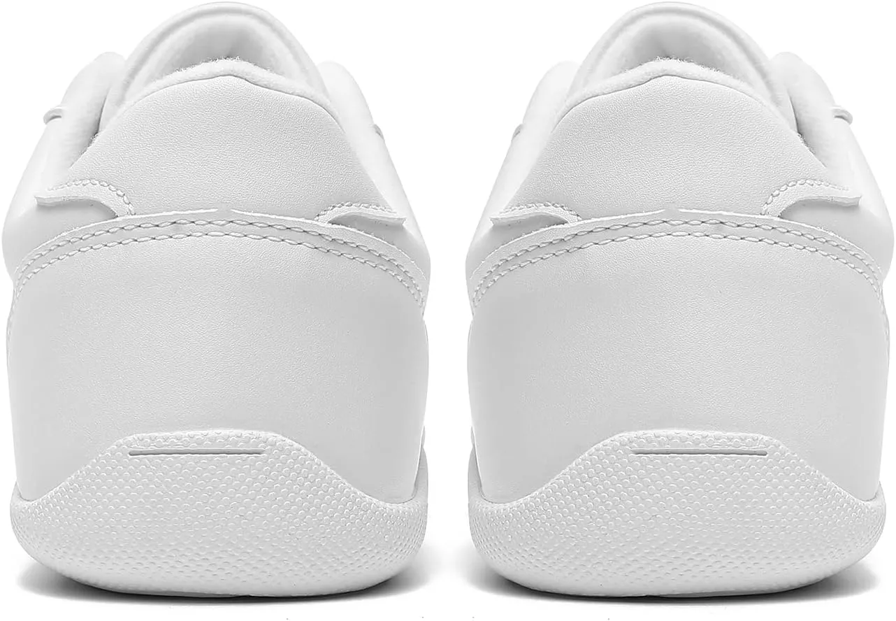 Girls Cheer Shoes White Youth Cheerleading Shoes Dance Athletic Training Breathable Dancing Lightweight Competition Comfortable Sport Sneakers