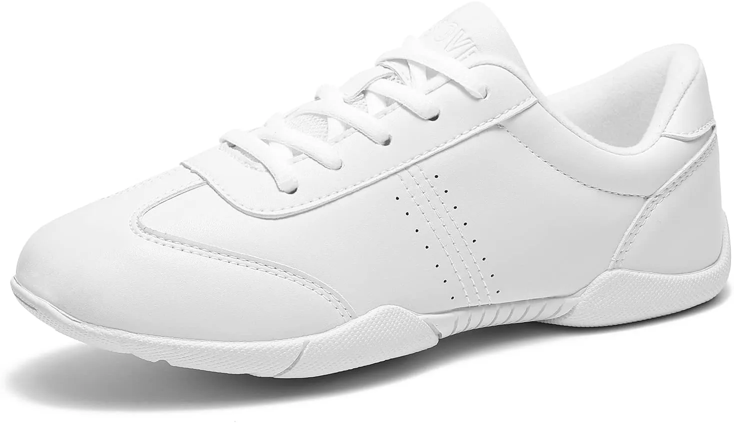 Girls Cheer Shoes White Youth Cheerleading Shoes Dance Athletic Training Breathable Dancing Lightweight Competition Comfortable Sport Sneakers