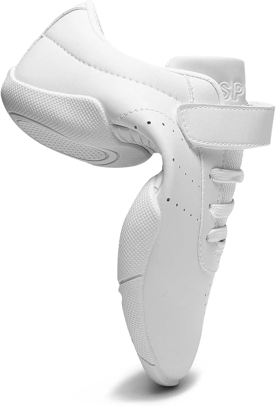 Girls Cheer Shoes White Youth Cheerleading Shoes Dance Athletic Training Breathable Dancing Lightweight Competition Comfortable Sport Sneakers