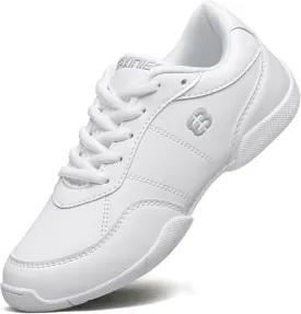 Girls White Cheerleading Shoes Lightweight Youth Cheer Competition Sneakers Kids Training Tennis Shoes