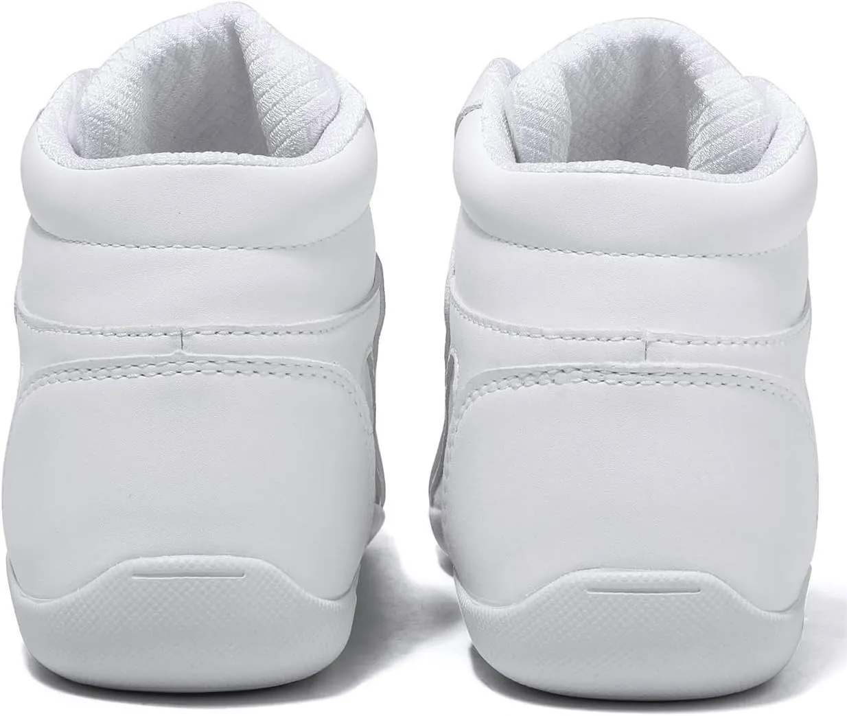 Girls White High Top Cheerleading Shoes Lightweight Youth Cheer Sneakers Hip Hop Training Dance Tennis Shoes