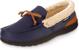 isotoner Men's Recycled Advanced Memory Foam Microsuede Vincent Eco Comfort Moccasin Slippers