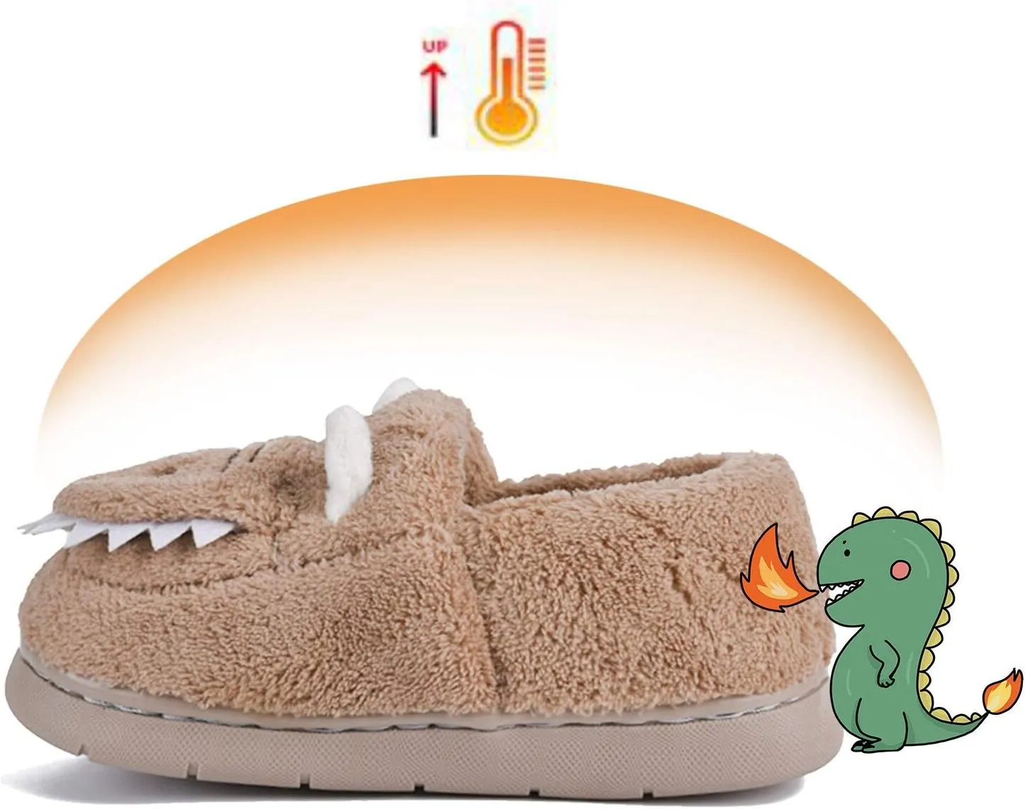 JACKSHIBO Toddler Slippers Boys Girls Dinosaur House Shoes Cute bunny Slipper for Home Indoor Winter Bedroom Non Slip Soft Rabbit Warm shoes