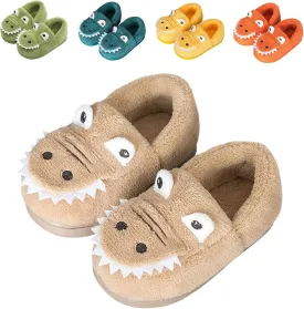 JACKSHIBO Toddler Slippers Boys Girls Dinosaur House Shoes Cute bunny Slipper for Home Indoor Winter Bedroom Non Slip Soft Rabbit Warm shoes