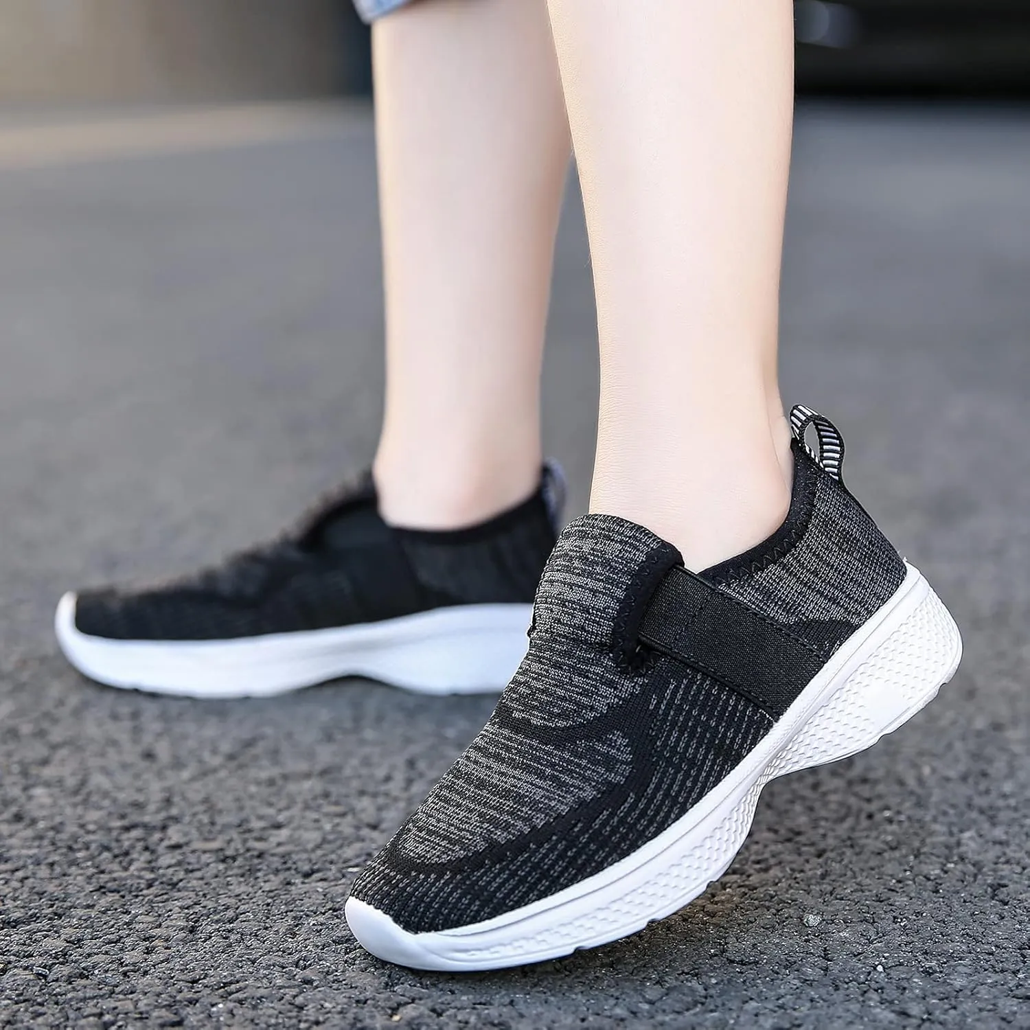 Kids Lightweight Breathable Loafer Walking Shoes Easy Walk Sport Running Sneaker Casual Slip-on Shoe for Boys Girls