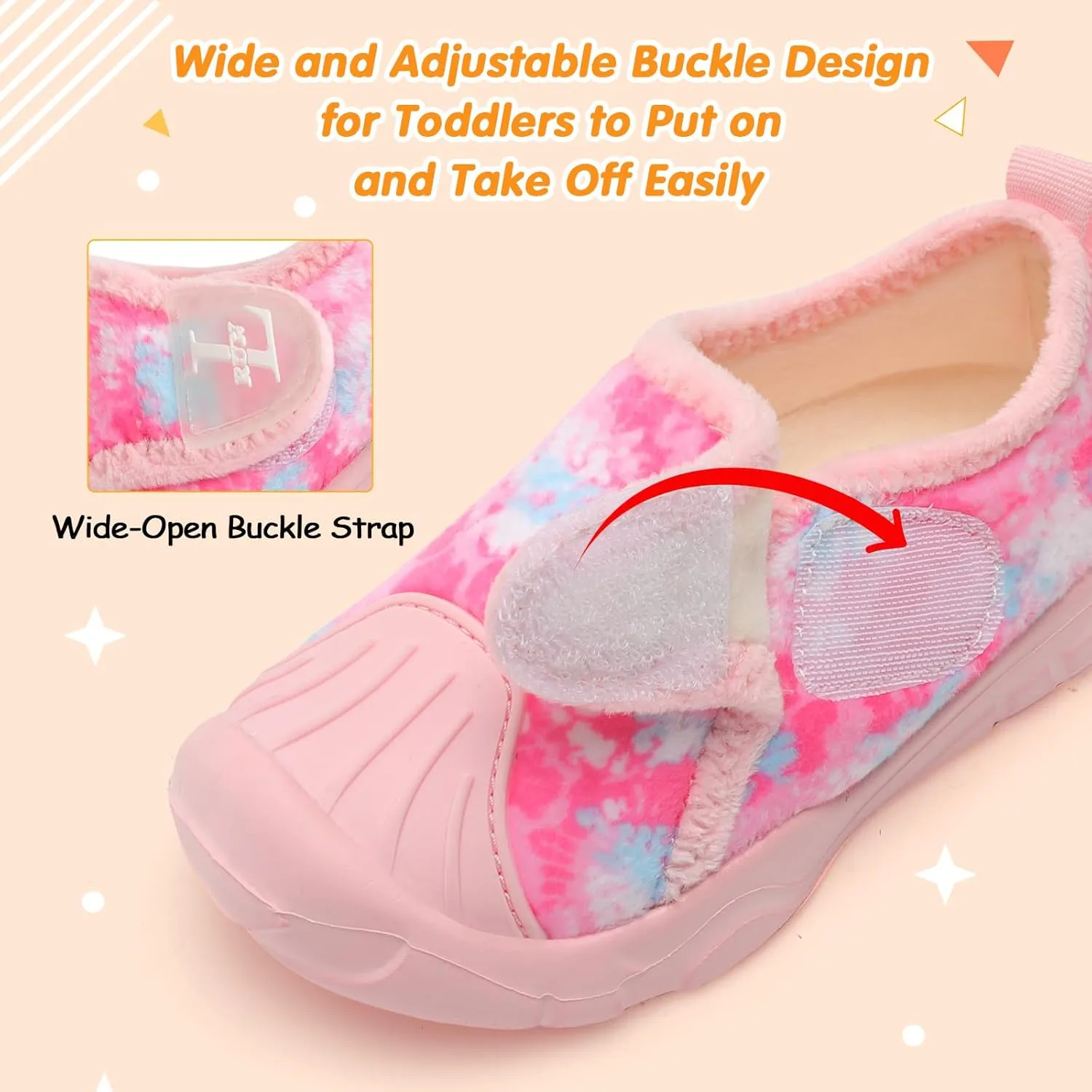 L-RUN Toddler Slippers Soft Boys Girls Barefoot House Slippers Anti-slip Lightweight Home Shoes for Indoor Outdoor Walking