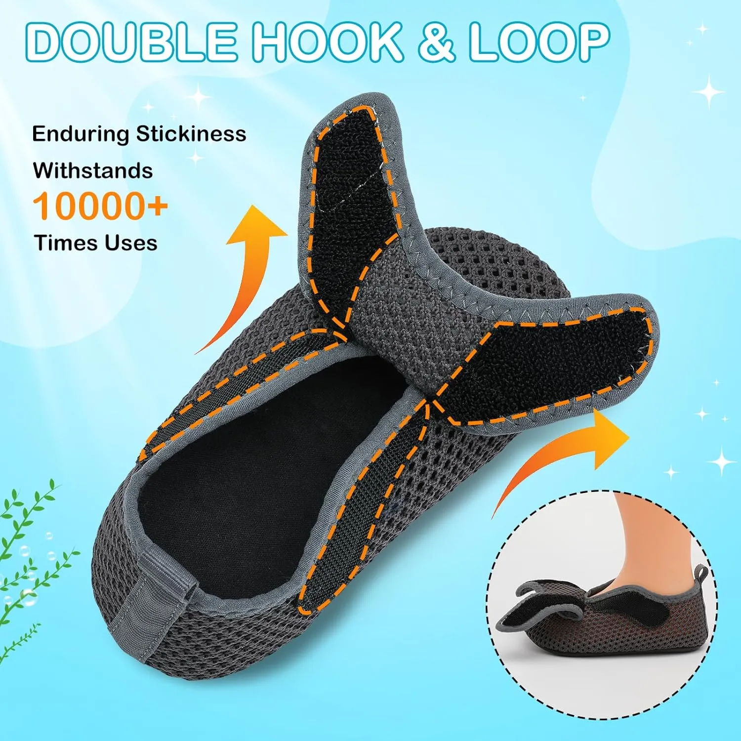 L-RUN Toddler Water Shoes Boys Girls Barefoot Beach Swim Shoes Quick Dry Kids Aqua Socks Non-Slip Wide Baby House Slippers