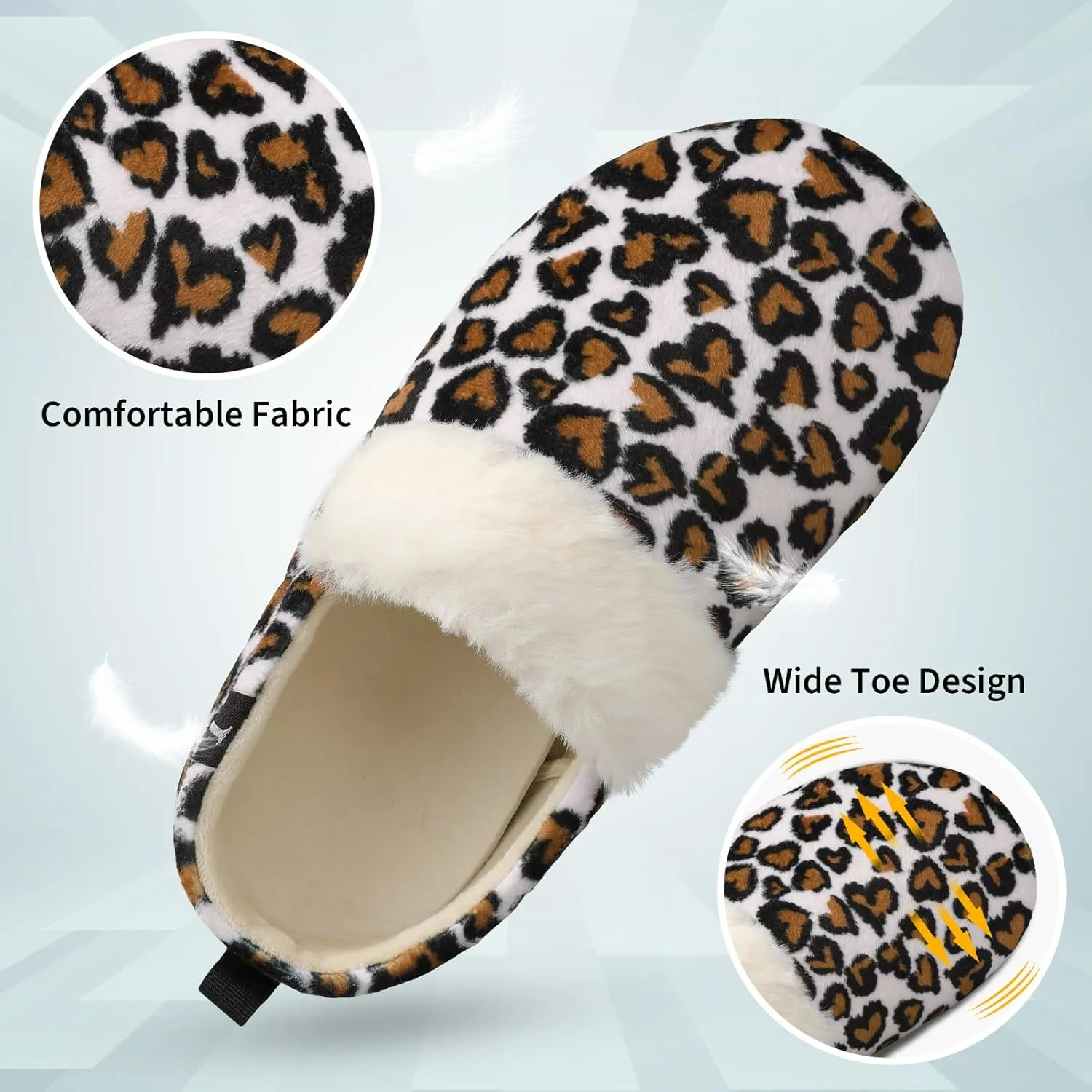 L-RUN Womens Mens Slippers Soft Curly Lightweight House Shoes Cozy Slippers with Fleece Lining for Indoor and Outdoor