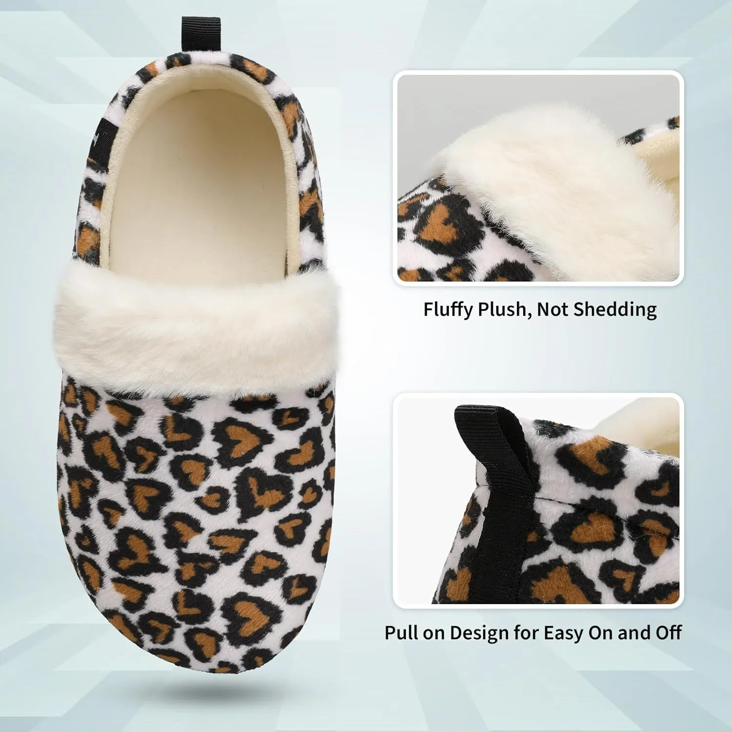 L-RUN Womens Mens Slippers Soft Curly Lightweight House Shoes Cozy Slippers with Fleece Lining for Indoor and Outdoor