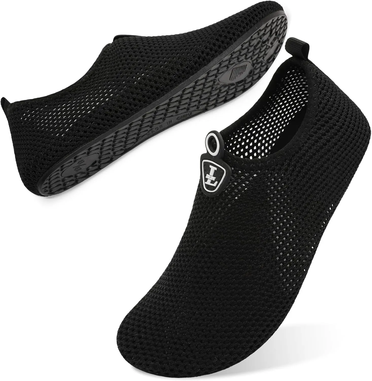 L-RUN Womens Mens Water Shoes Barefoot Skin Aqua Socks for Run Dive Surf Pool Beach Yoga Quick Dry Swim Shoes Non-Slip