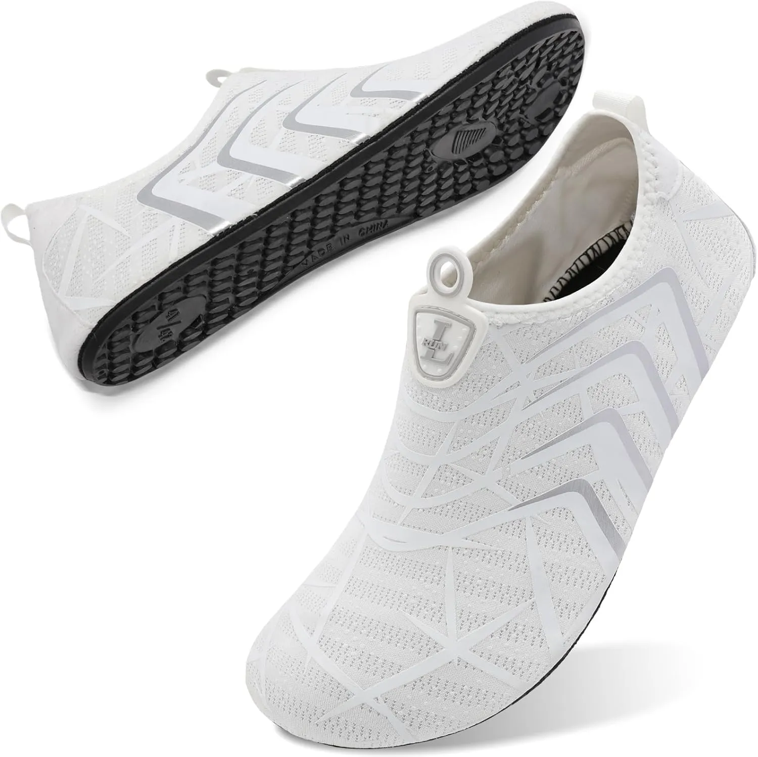 L-RUN Womens Mens Water Shoes Barefoot Skin Aqua Socks for Run Dive Surf Pool Beach Yoga Quick Dry Swim Shoes Non-Slip