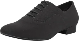 Linodes Breathable Oxford Men's Latin Dance Shoes 1 Inch Leather Sole Ballroom Salsa Tango Waltz Character Shoe