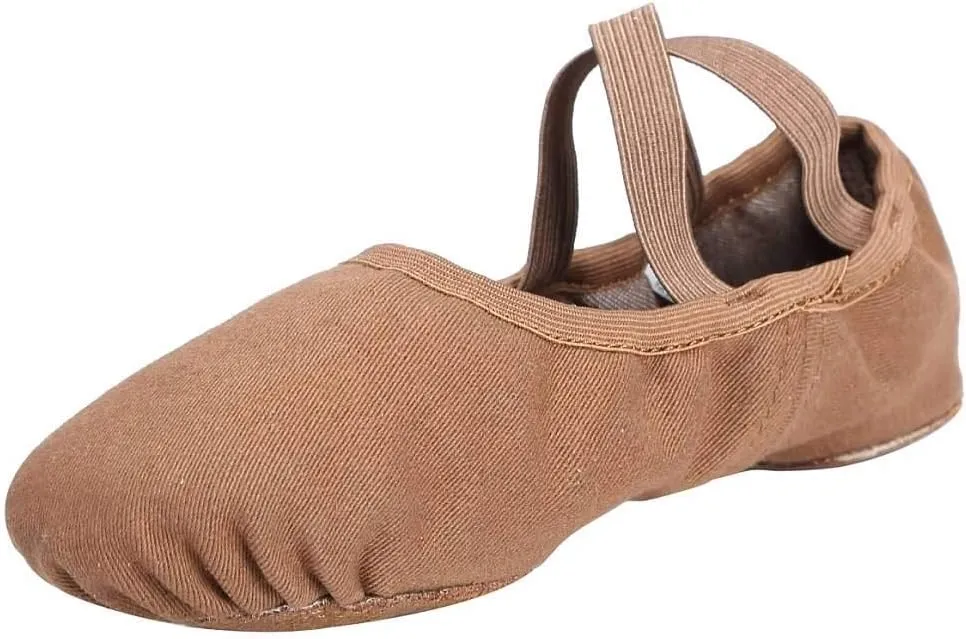 Linodes Dance Shoes for Girls Stretch Canvas Split Sole for Women