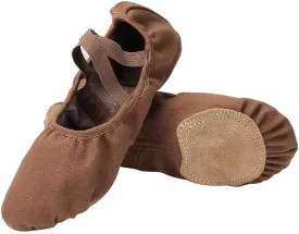 Linodes Dance Shoes for Girls Stretch Canvas Split Sole for Women