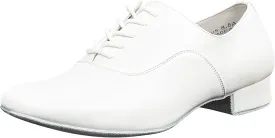 Linodes Men's Latin Dance Shoes 1 Inch Leather Sole Ballroom Salsa Tango Waltz Character Shoe