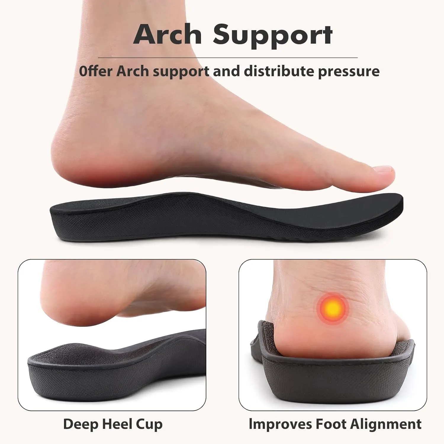 Litfun Orthopedic Slippers for Women with Arch Support Adjustable Open Toe House Shoes for Plantar Fasciitis
