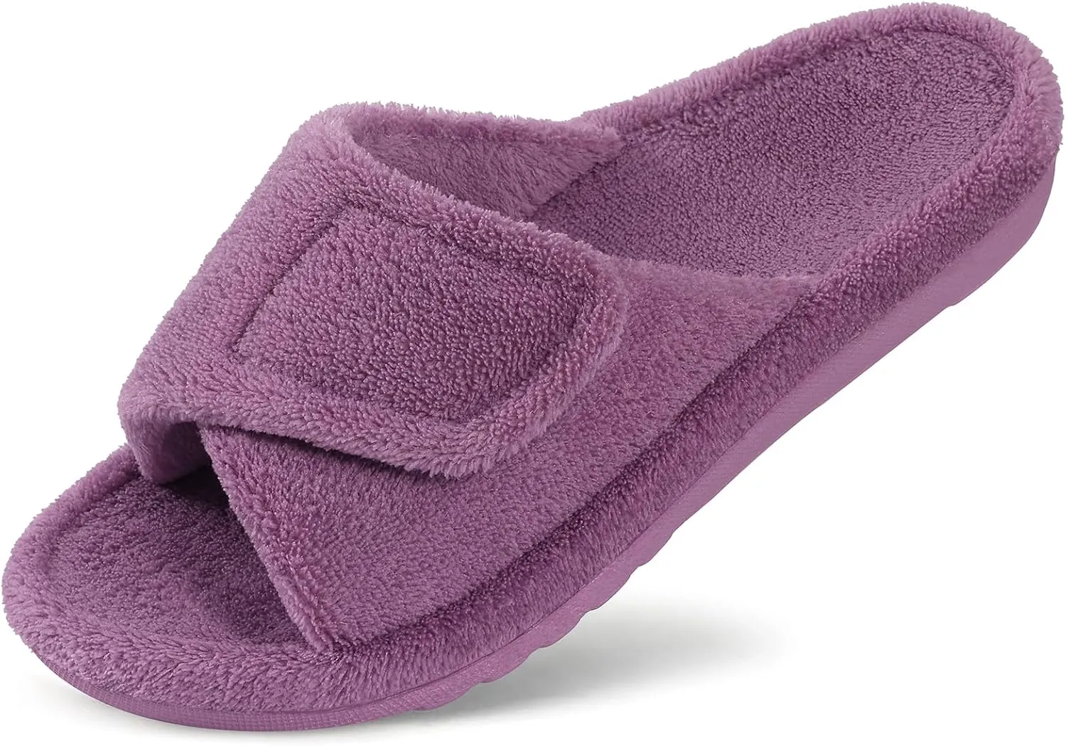 Litfun Orthopedic Slippers for Women with Arch Support Adjustable Open Toe House Shoes for Plantar Fasciitis