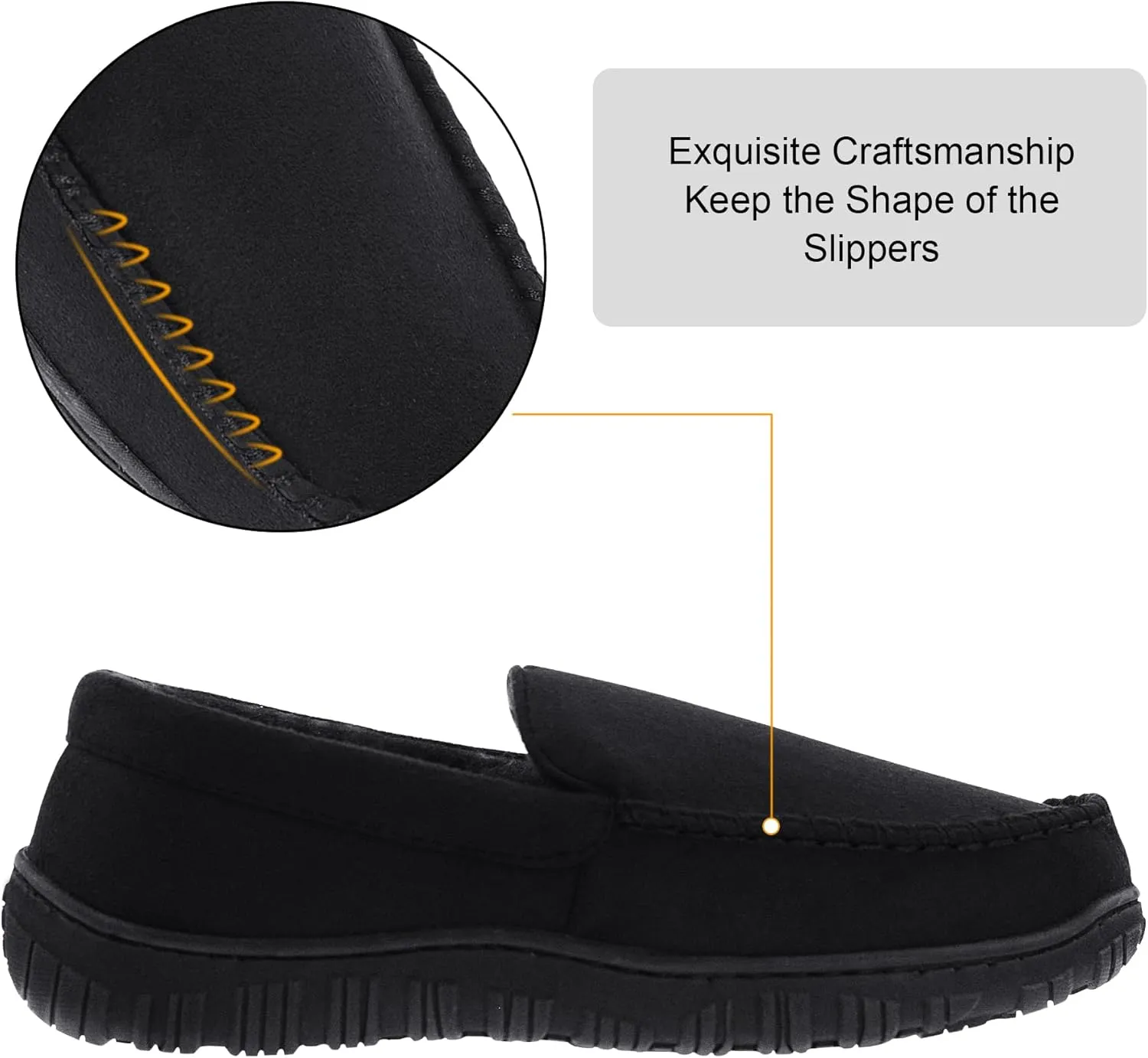 Lulex Mens Slippers Moccasins for Mens Memory Foam House Slippers Indoor Outdoor House Shoes