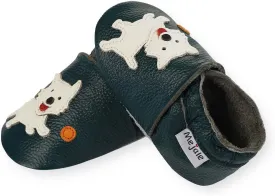 Mejale Baby Shoes Soft Sole Leather Moccasins Cartoon Butterfly Infant Toddler First Walker Slippers
