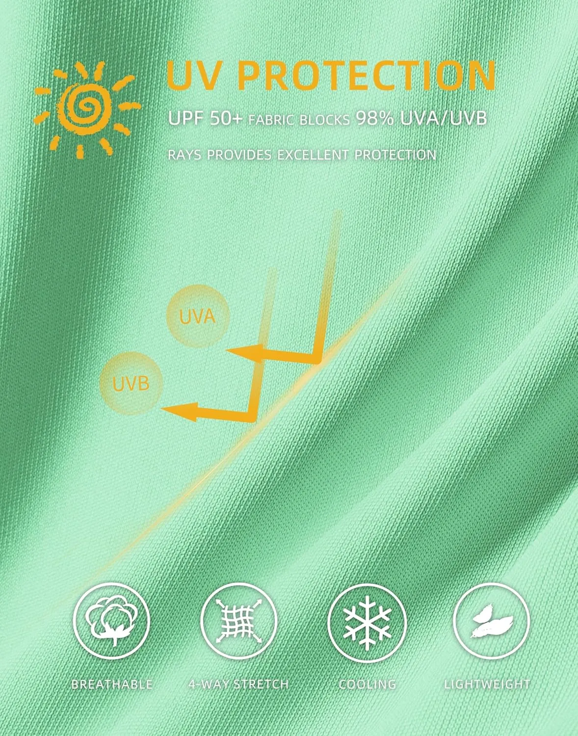 Men's Sun Protection Shirts UPF 50  Long Sleeve Hoodie with 2 Pockets UV SPF Fishing Hiking Rash Guard Shirts