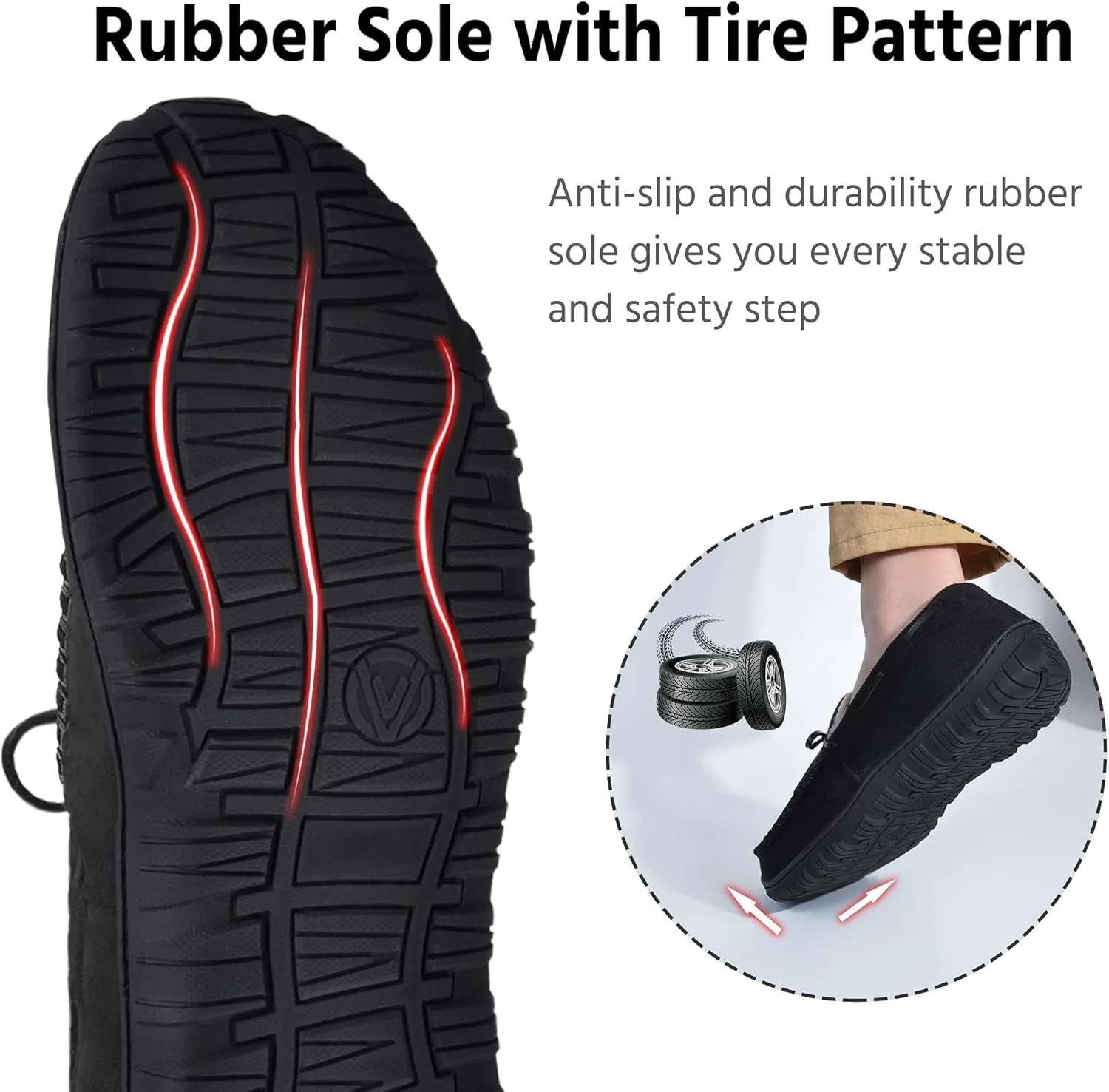 MIXIN Mens Slippers Indoor Outdoor Memory Foam House Shoes Anti-Slip Moccasins Slippers for Men