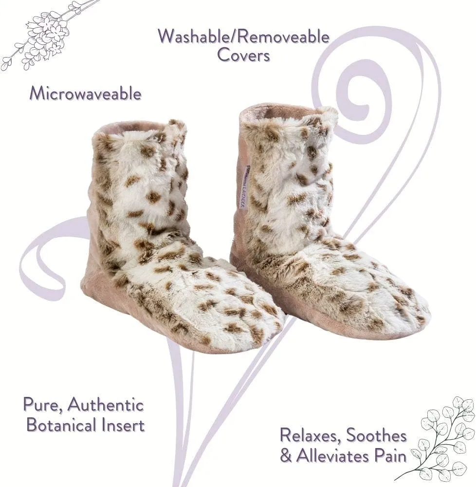 Sonoma Lavender Spa Booties, Microwavable Heated Slippers, Luxury Herbal Booties, Herbal Aromatherapy Foot Warmer
