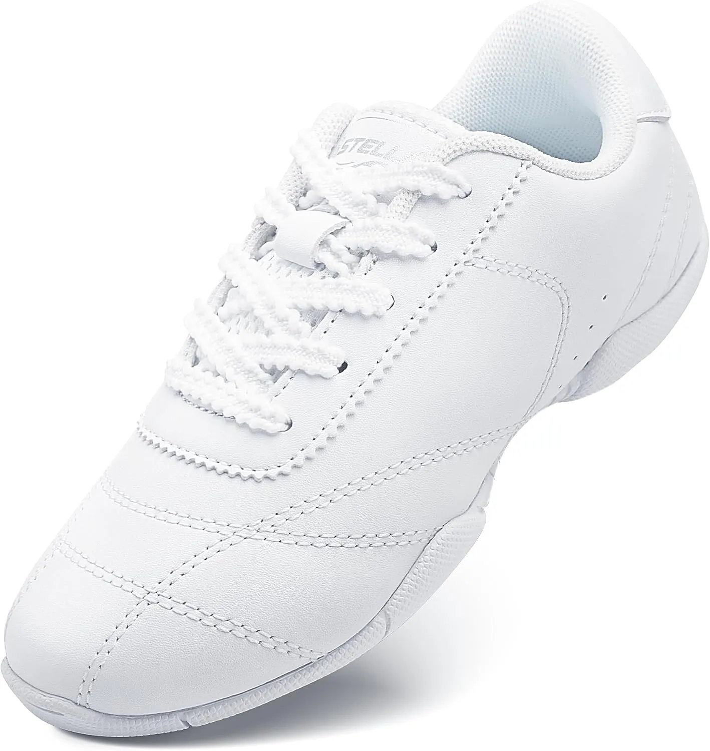 Stelle Cheer Shoes Girls White Cheerleading Dance Shoes Youth Athletic Training Tennis Sneakers for Competition Sport
