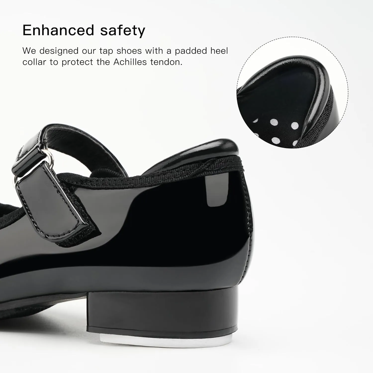Stelle Tap Shoes for Girls Boys Patent Leather Detachable Bow Dance Shoes(Toddler/Little Kid/Big Kid)