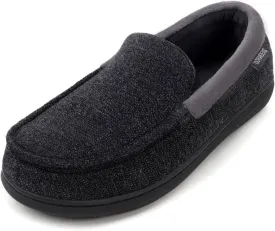 ULTRAIDEAS Men's Carver Slippers Moc Loafer House Shoes Memory Foam