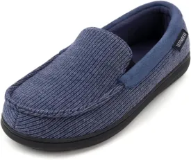 ULTRAIDEAS Men's Carver Slippers Moc Loafer House Shoes Memory Foam