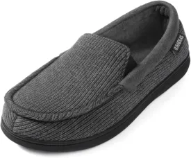 ULTRAIDEAS Men's Carver Slippers Moc Loafer House Shoes Memory Foam