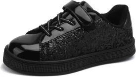 UUBARIS Girl's Glitter Tennis Sneakers - Fashion Sparkly Princess Shoes with Bling Walking Sneakers Sequin Design