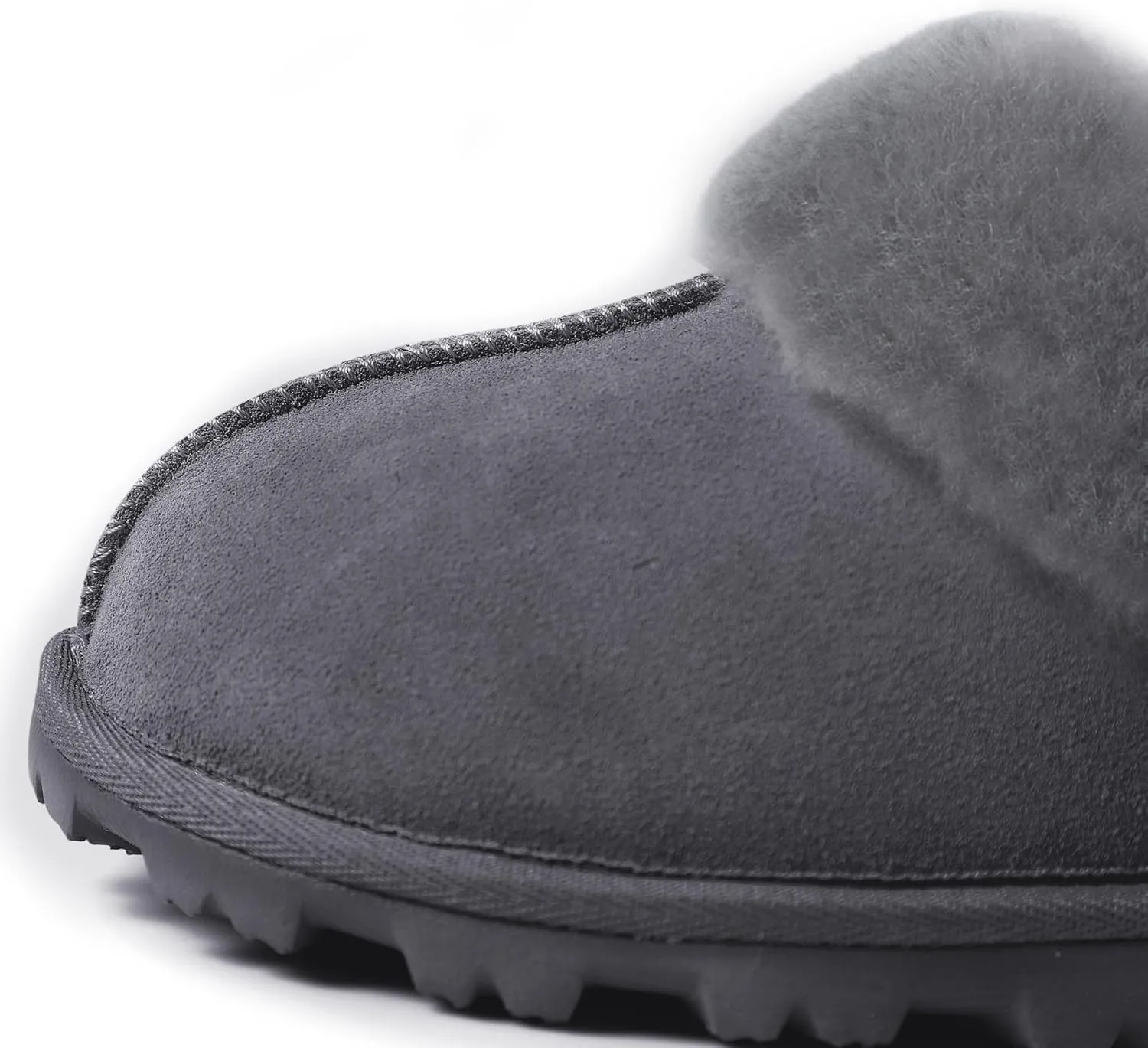 WaySoft Genuine Australian Sheepskin Women Slippers, 100% Shearling Hard Bottom Slippers for Women Indoor and Outdoor Warm Fuzzy Wool Slippers