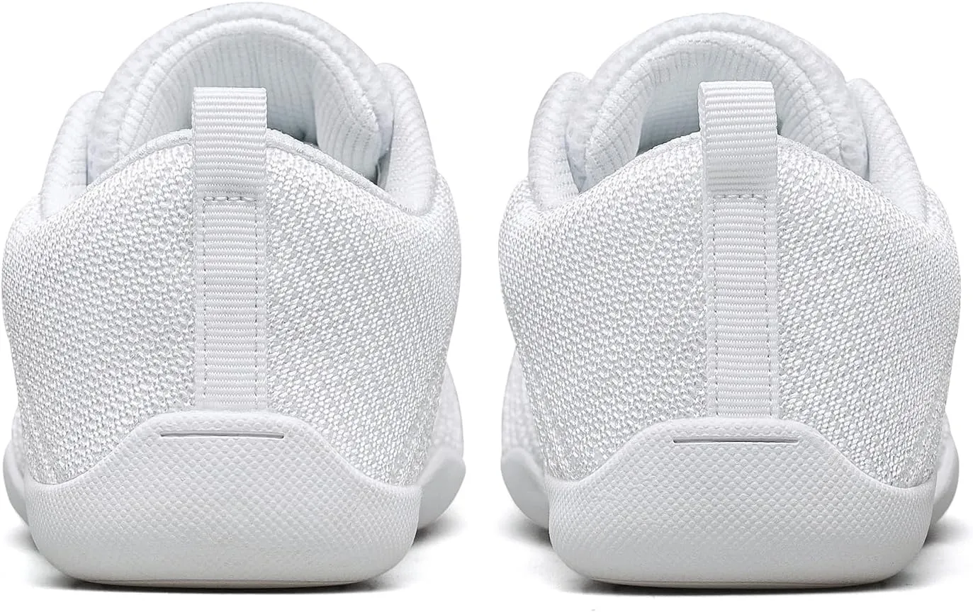 White Cheer Shoes for Girls Youth Cheer Competition Dance Sneakers Breathable Athletic Training Tennis